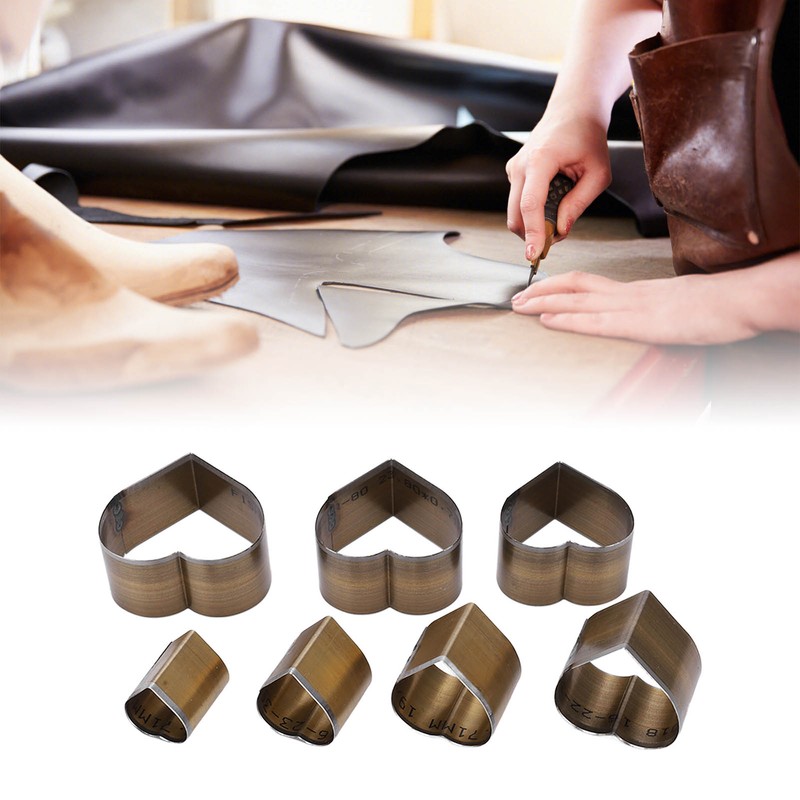 7Pcs Leather Cutting Die High Carbon Steel Heart Shape Simple