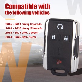 Key Fob Replacement Compatible with 2014-2020 Chevy Silverado/Colorado/GMC Sierra/GMC Canyon Keyless Entry Remote Control M3N32337100, Set of 1