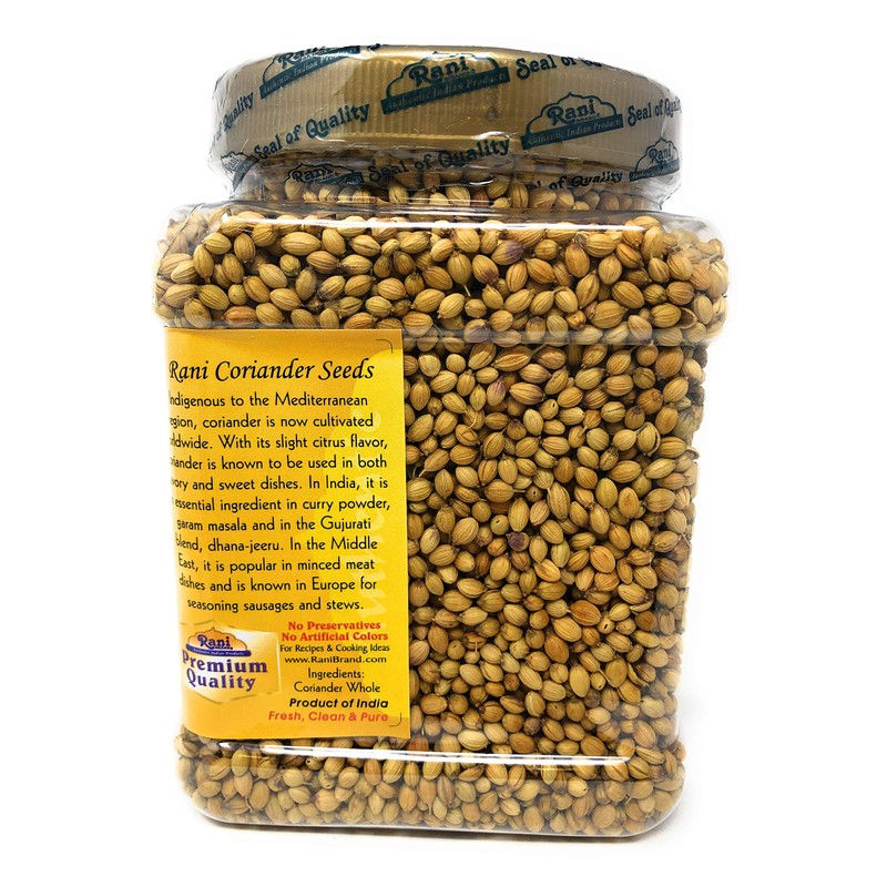 Rani Coriander (Dhania) Seeds Whole, Indian Spice 8oz (227g) PET