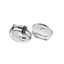 Motoforti 2pcs Universal 60mm Dia Chrome Wheel Center Hub Cap Protector for Car Vehicle Long-Lasting