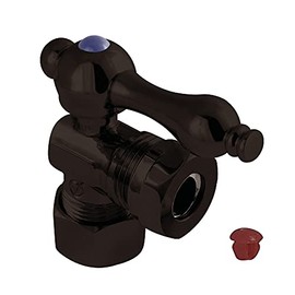 Kingston Brass CC54305 5/8" OD Comp X 1/2" or 7/16" Slip Joint Angle Stop Valve, Oil Rubbed Bronze