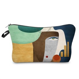 Deanfun Makeup Case Small, Cosmetic Zipper Bag Waterproof for Purse Mini, Women Cute Traveling Accessories Pouch for Ladies Thanksgiving Christmas Gifts(D2-55402)