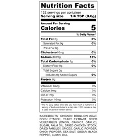 Ramen Seasoning | Large Shaker | Fat Free | Saturated Fat Free | Cholesterol Free | Low Sugar | Crafted in Small Batches | Premium | Perfect for Broth, Toppings & Noodles