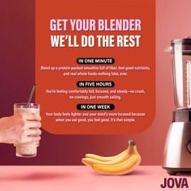 JOVA Smoothie Variety Pack | Nutritious, Delicious & Ready in 1 Minutes | 22g+ Protein (Gluten-Free, Non-GMO, High Fiber, USA Made), 12-Pack