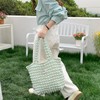 Petit-Germe Popcorn Bag, Tote Bag, Waffle Bag, 05.pale green
