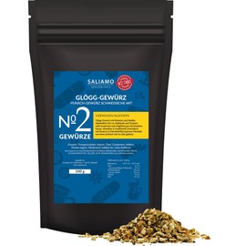 250 g Mulled Wine Spice, Children's Punch, Punch Spice Swedish Style "Glögg", with Orange Peel, Ginger, Cinnamon, Cardamom and Cloves, Mulled Wine Easy to Make Yourself Saliamo