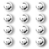 Janvelle Silver Fridge Magnets 12PCS Small Round Magnet for Refrigerator