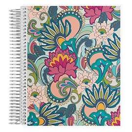 8.5" x 11" Spiral Bound Productivity Notebook - Playful Paisley. 160 Lined Page & to Do List Organizer Notebook. 80Lb Thick Mohawk Paper. Stickers Included by Erin Condren.