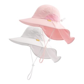 FURTALK Toddler Kids Sun Hat UPF 50+ Sun Protective Bucket Hat for Baby Summer Beach Hats