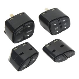 4PCS Steering Wheel Control Switch Button, Steering Wheel Switch Button 21997738 Replacement for Silverado 1500 2003‑2009 The Texture of The Multifunction Button for Sierra