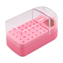 Hsthe Sea 2-in-1 Nail Drill Holder, 30 Holes, Dustproof Nail Bits Organiser with Cleaning Brush, Dustproof Nail Art Drill Stand, Manicure Tools