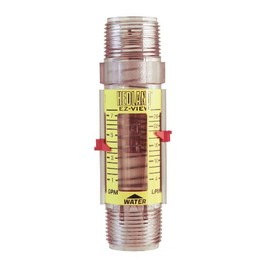 Hedland H621-007 EZ-View Flowmeter, Polysulfone, For Use With Water, 1.0 - 7 gpm Flow Range, 1" NPT Male