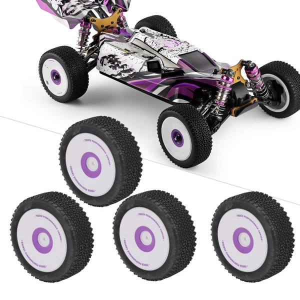 4Pcs RC Car Front Rear Rubber Tires Set Fit for