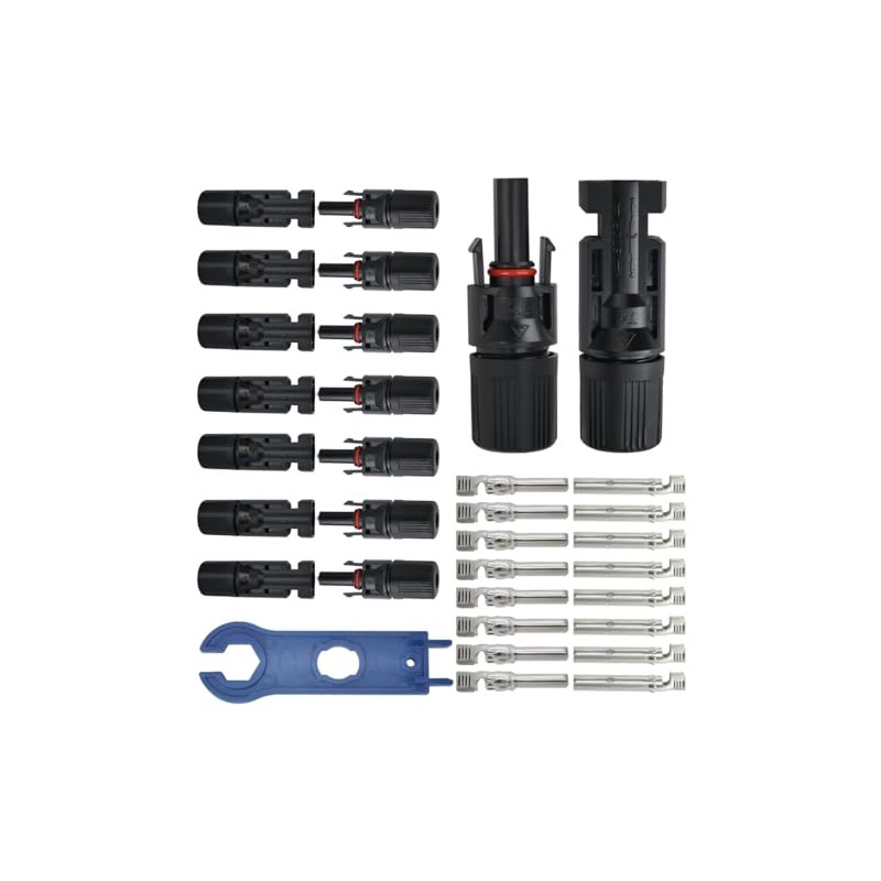 QUICTIGRY 8 Pairs Solar Plugs, Male/Female Solar Panel Connectors, Solar