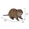 Hi-Line Gift American Beaver CUB Statue, Brown