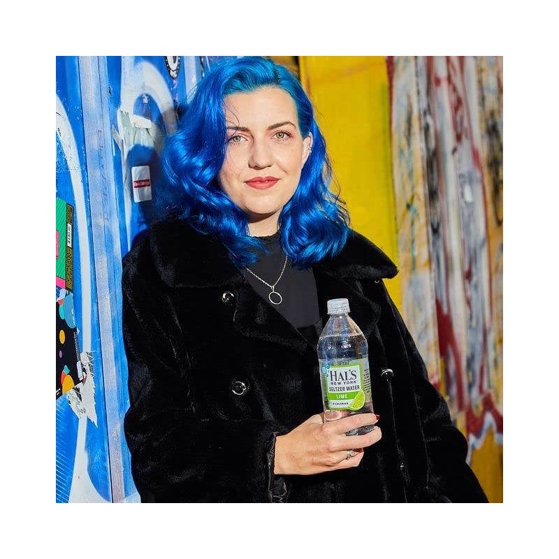 Hal's New York Seltzer Water, Lime Sparkling Water, 20 Fl