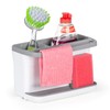 ROSMARINO Sink Caddy 8.6x4.7x5.5 (22x12x14cm) in Grey & White -