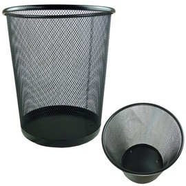 Gem Imports Metal Waste Paper Bin (Two Black Bins)
