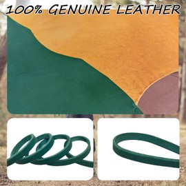 LWBMG Leather Dog Leash 6ft,Thin Leather Leash for Dogs, Small Pet Leashes Soft Dog Training Lead for Small & Medium Dogs（3/8" X 6',Blue）