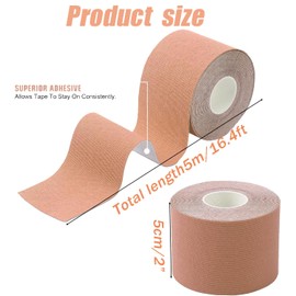 Wzenclave Kinesiology Tape 4 Rolls Elastic Athletic Tape Water Resistant Latex Free Premium Elastic Cotton Athletic Tape for Support Shoulder Ankle Knee Wrist Feet and Elbow Recovery & Physio Therapy