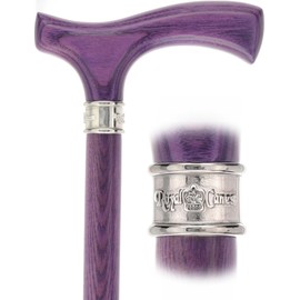 Fritz Comfort Cane – Matching Stained Wood Handle & Shaft Arthritis-Friendly Grip, Walking Stick for Men and Women, Walking Cane for Seniors