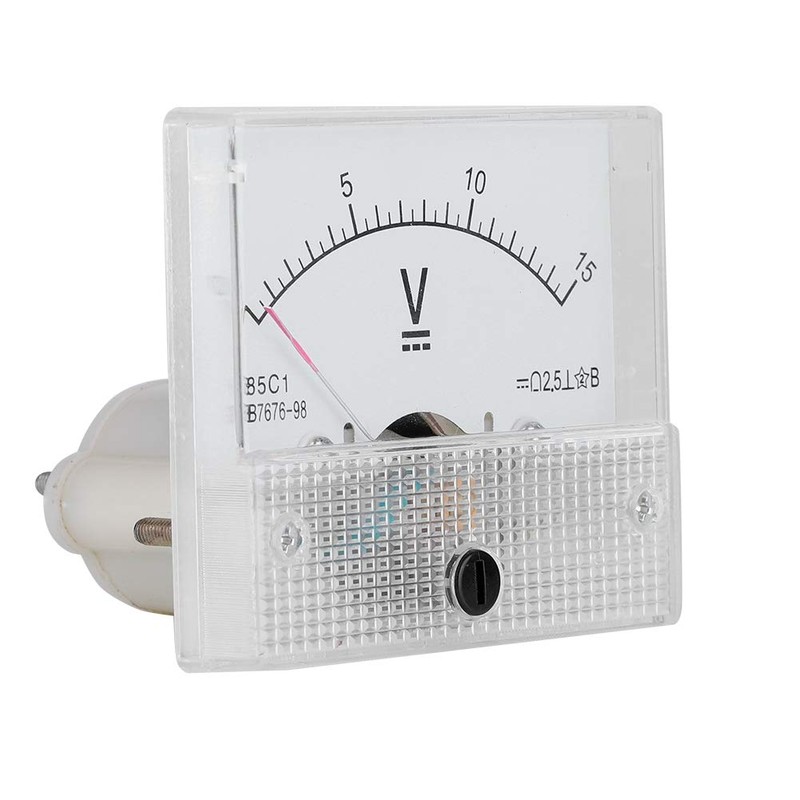 VBESTLIFE 85C1 Analog Ammeter and Voltmeter, Measures DC Voltage 0-15V,