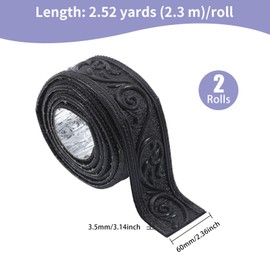 CHGCRAFT 7.54 Feet Molding Peel and Stick Wall Paper Border Wall Trim Self Adhesive Wall Molding Foam Wallpaper Molding for Wall Shelf Liner Dresser Drawer Locker Decorations Black