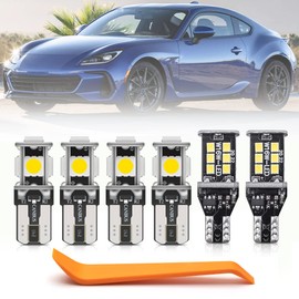 7pcs White LED Interior Lights Bulb Kit for 2022- Subaru BRZ Toyota GR86 4th Super Bright 6000K LED Interior Light Bulbs Map Dome Door Brake Trunk Light Bulbs Package + Install Tool