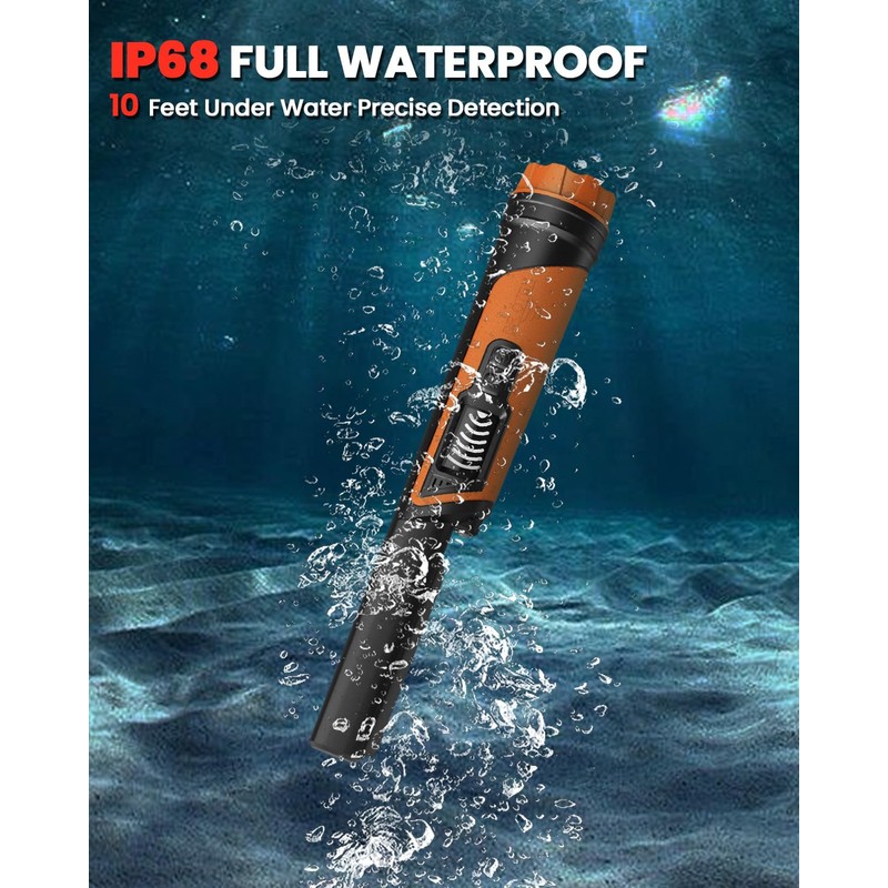 DR.ÖTEK Metal Detector Pinpointer, IP68 Fully Waterproof Handheld Pin Pointer