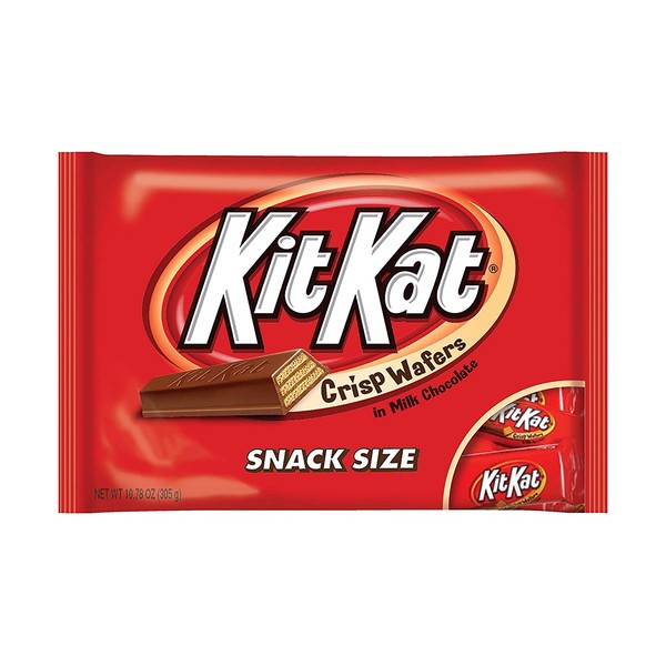 KIT KAT Milk Chocolate Wafer Snack Size Candy Bars, Individually Wrapped, 10.78 oz Bag