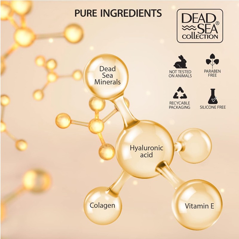 Dead Sea Collection Serum for Face with 3X Collagen, Dead
