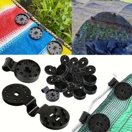 20 Pieces Shade Cloth Clips,Black,Sunshade Cloth, Bird Proof Net, Garden Netting, Greenhouse Nets,Woven Net Heavy Duty Lock Grip, Detachable and Reusable