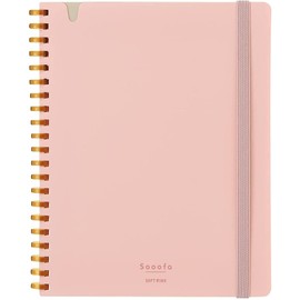 Kokuyo Sooofa Soft Ring Notebook, B6 Modified, 0.2 inch (4 mm) Square Ruled, Cut-off, 80 Sheets, Pink (SV748S4-P Set of 3)