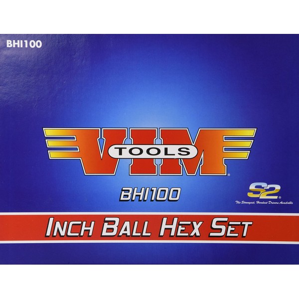 Vim Tools BHI100 SAE 7" Long T-Handle Ball and Hex