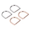 120Pcs Metal D Rings Seamless Interface Strong Load Bearing Gold