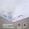 Pillow Protectors 2 Pack White, Anti Allergy Zipped Pillowcase Protectors,