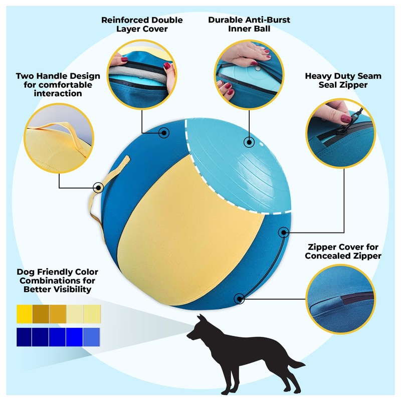 Herding Ball for Dogs – 18” Dog Training Ball with