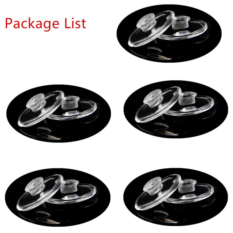 5 Pairs Eyeglasses Nose Pads,Push-in Glasses Nosepads,13mm Soft Silicone Nose