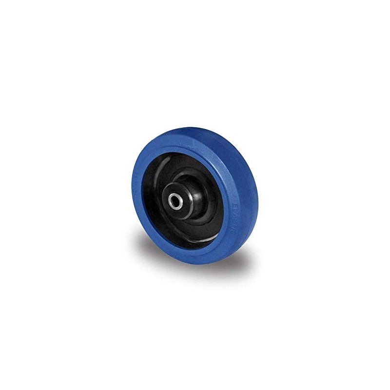 Transport Castors Blue Wheels Solid Rubber Wheel 100 mm Replacement