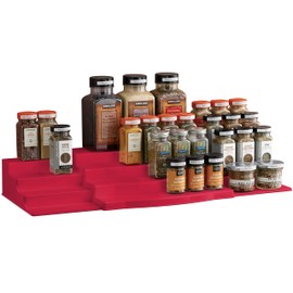 YouCopia ShelfSteps Organizer, erweiterbar, Rot