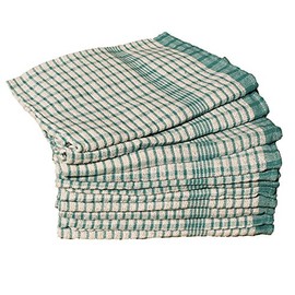 Textiles Direct Wonderdry Tea Towels Green Pack of 10 100% cotton