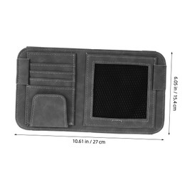 FUNOMOCYA Car Ticket Holder Visor Storage Organizer Slots Sunglass Clip Multi-Pocket for Documents License Insurance Cards