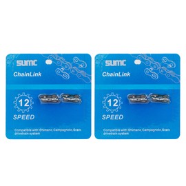 Bike Chain Quick Link- Reusable Bike Chain Missing Quick Connector- Master Links Compatible with Shimano, Sram and KMC Chains 6 7 8 9 10 11 12speed Missing Link (Silver, 12 Speed)