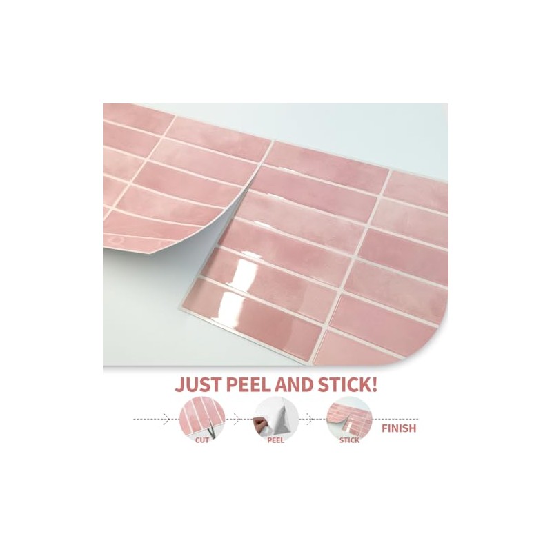 Peel and Stick Backsplash 3D Wall Tiles,Self-Adhesive,Oil Proof,Waterproof, Removable Wall