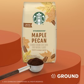 Starbucks Ground Coffee—Maple Pecan Flavored Coffee—100% Arabica—No Artificial Flavors—1 bag (17 oz)