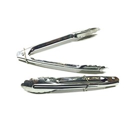 7" Set of 3, Stainless Steel Kitchen Tongs, for Cooking, Grilling and Serving (Pack of 3.)