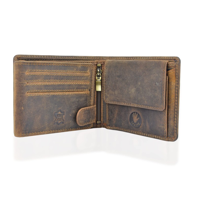 GREEN DEED Genuine Leather Men's Wallet - Large Leather Wallet