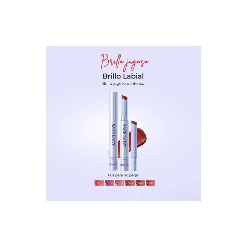 Sace Lady Labial Gloss Retráctil Efecto Brillo Jugoso Fps15