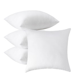 ETASOP Pack of 4 Throw Pillow Inserts, 18 x 18 Square Cushion Inner Soft Fluffy Plump Stuffer Cushion Pads White Decorative Pillow Inserts (20x20 Inch (Pack of 4))