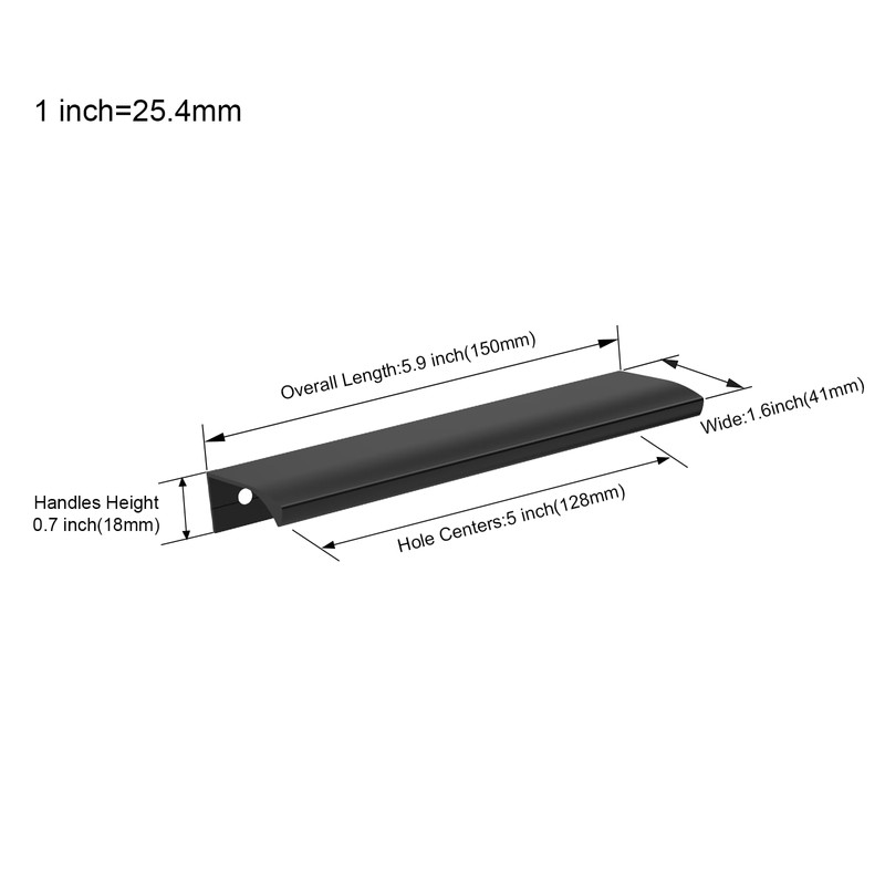 FURNIWARE Drawer Pulls, Pack of 10 Finger Edge Pull Concealed